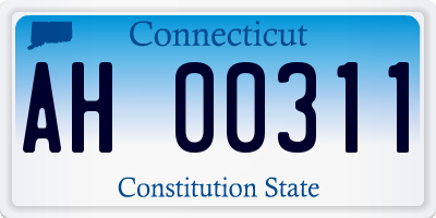 CT license plate AH00311