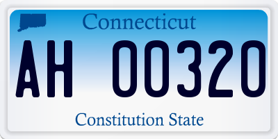 CT license plate AH00320