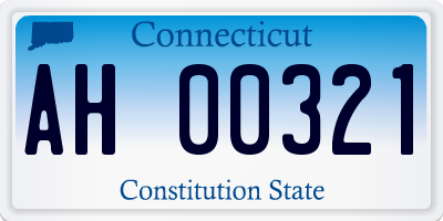 CT license plate AH00321