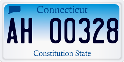 CT license plate AH00328
