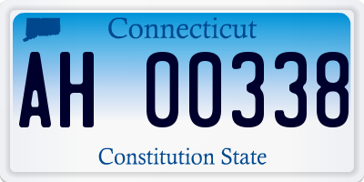 CT license plate AH00338