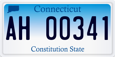 CT license plate AH00341