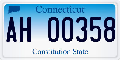 CT license plate AH00358