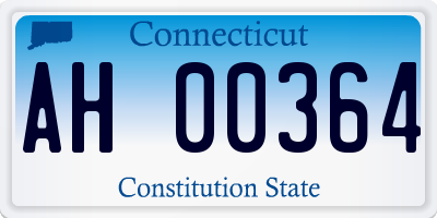 CT license plate AH00364