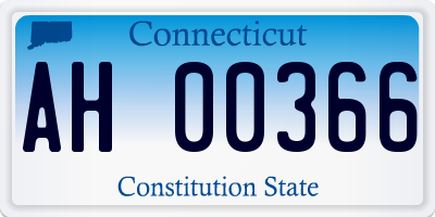 CT license plate AH00366