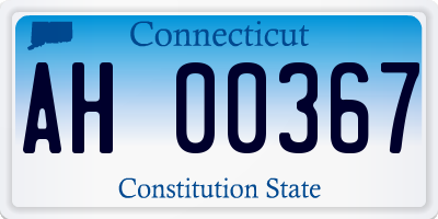 CT license plate AH00367