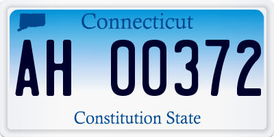 CT license plate AH00372