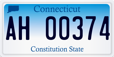 CT license plate AH00374