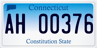 CT license plate AH00376