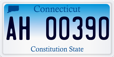 CT license plate AH00390