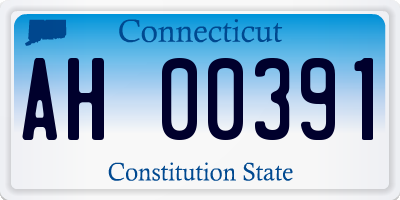CT license plate AH00391