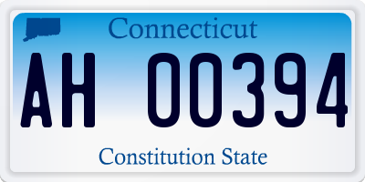 CT license plate AH00394