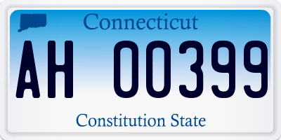 CT license plate AH00399