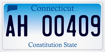 CT license plate AH00409