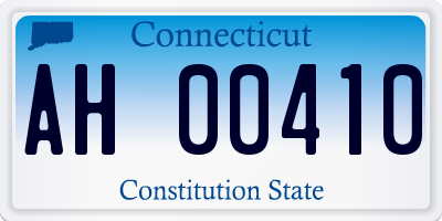 CT license plate AH00410