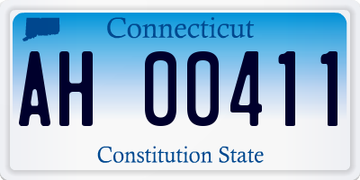 CT license plate AH00411