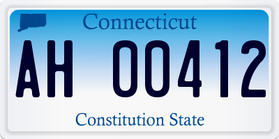 CT license plate AH00412