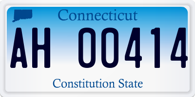 CT license plate AH00414