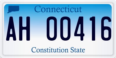 CT license plate AH00416