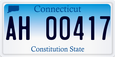 CT license plate AH00417