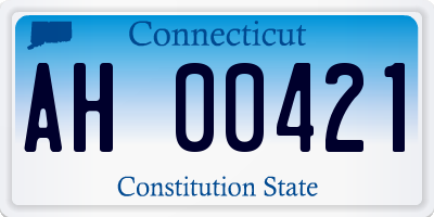 CT license plate AH00421