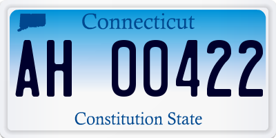 CT license plate AH00422