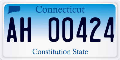 CT license plate AH00424