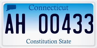 CT license plate AH00433
