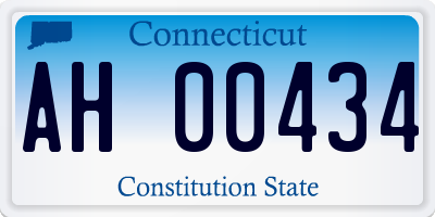 CT license plate AH00434