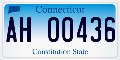 CT license plate AH00436