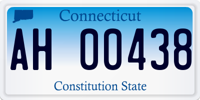 CT license plate AH00438