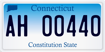 CT license plate AH00440