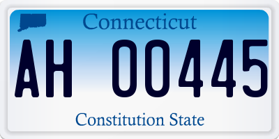 CT license plate AH00445