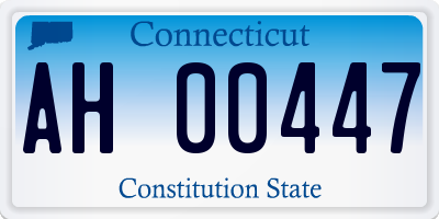 CT license plate AH00447
