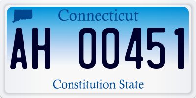 CT license plate AH00451
