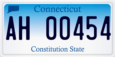 CT license plate AH00454