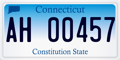 CT license plate AH00457