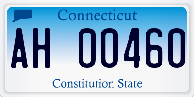 CT license plate AH00460