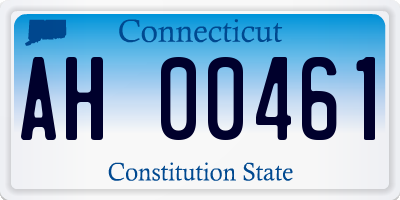 CT license plate AH00461