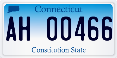 CT license plate AH00466
