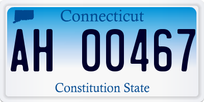 CT license plate AH00467