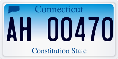 CT license plate AH00470