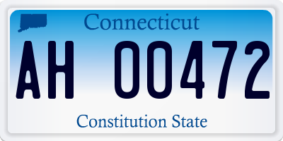 CT license plate AH00472
