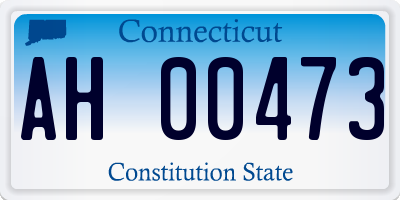 CT license plate AH00473