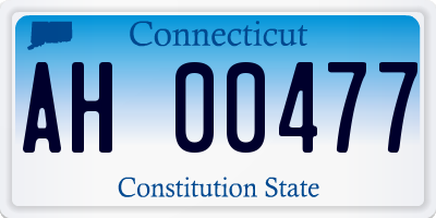 CT license plate AH00477