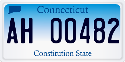 CT license plate AH00482