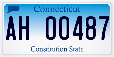 CT license plate AH00487