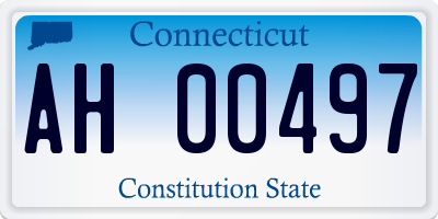 CT license plate AH00497
