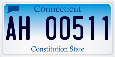 CT license plate AH00511