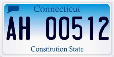 CT license plate AH00512